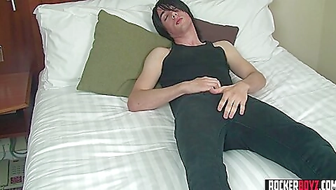 Metal Head Twink Loves To Wank And Cum