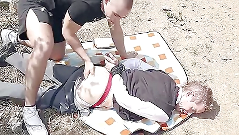 Wild Blond Gets Fisted In The Open